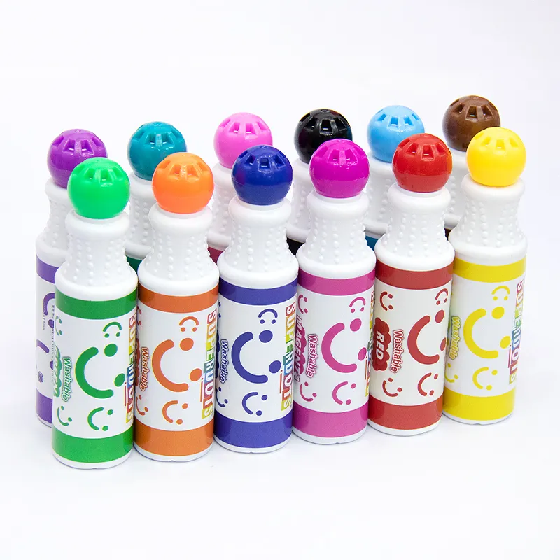 Bingo-Marker buntes Punkteschwamm-Dabber 10mm Zeichnung Spielzeug Punkte-Marker Stift Kinder Stationär Kunstwerkzeug 40ml Aktivitätsspielzeug