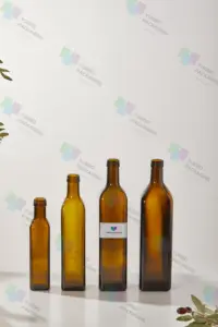 Cooking Oil Bottle Food Grade Olive Oil Packaging 250ml 500ml 750ml 1000ml Empty Square Clear Olive Oil Glass Bottles