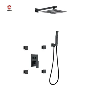 <span class=keywords><strong>Set</strong></span> Doccia a Pioggia con Massaggio Integrato <span class=keywords><strong>in</strong></span> Ottone, Montaggio a Parete, per Appartamenti e Hotel - Product Image 1