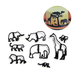 Cortador <span class=keywords><strong>de</strong></span> Galletas <span class=keywords><strong>de</strong></span> Animales, Elefante <span class=keywords><strong>de</strong></span> Plástico, León, <span class=keywords><strong>Jirafa</strong></span>, Leopardo, <span class=keywords><strong>Fondant</strong></span>, Safari, Silueta, Molde para Pasteles, Herramientas <span class=keywords><strong>de</strong></span> Decoración, 8 Unidades - Product Image 2