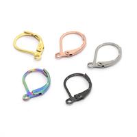 Crochets d'oreilles à levier en acier inoxydable, boucles ouvertes, crochets français, attaches à levier, accessoires de bijouterie DIY pour boucles d'oreilles