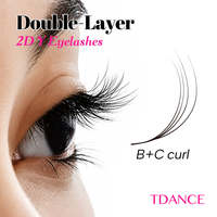 Cils volumineux à double couche TDANCE YY, la nouvelle génération de cils 2D pour un volume naturel et superposé