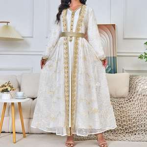 Abaya Elegante in Raso con Maniche a Pipistrello all'Ingrosso Dubai 2025, Modesto Khftan Kimono Casual, Abito da Sposa Musulmano da Donna dalla <span class=keywords><strong>Turchia</strong></span> - Product Image 4