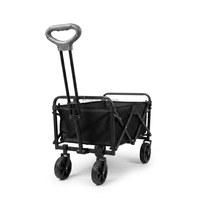 Chariot de plage pliable pour le shopping et le camping avec quatre roues
