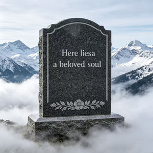 Natural Black Granite Simple European Style Tombstone Custom Engraved <strong>Memorial</strong> <strong>Stone</strong> <strong>for</strong> Cemetery <strong>Graves</strong> - Product Image 1