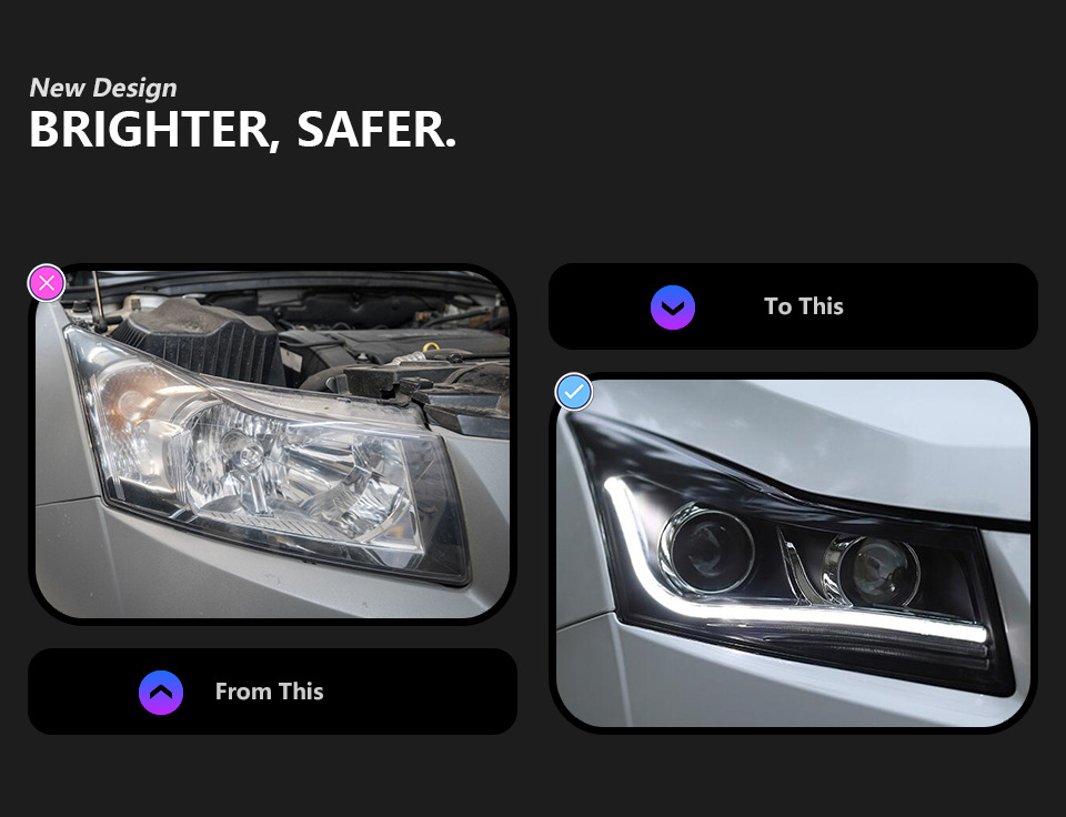 headlights chevrolet cruze 2010