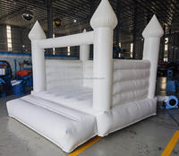 Usage domestique 10ft enfants fête lune promenade videur gonflable blanc mariage château gonflable mini blanc maison de rebond à vendre