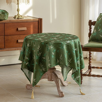 Nouvelle nappe rectangulaire traditionnelle chinoise en coton/polyester/lin gaufré, lavable et réutilisable, de luxe léger et haut de gamme