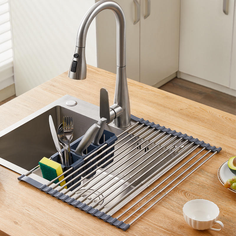 Dish Drainer with Cover Durable Efficient Kitchen Accessory