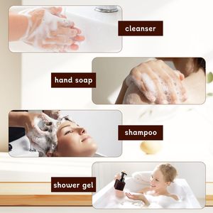 Bouteille en plastique ronde sans air de 250 ml avec pompe pour savon moussant pour les mains et le corps, couleur personnalisée, matériau PETG, vente en gros - Product Image 5