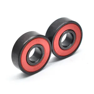 Rolamento de skate de cerâmica preto 608, acabamento si3n4 de liga preta, rolamentos de skate e patinete 8x22x7mm, scooter, roda, rolamentos de corrida, inline