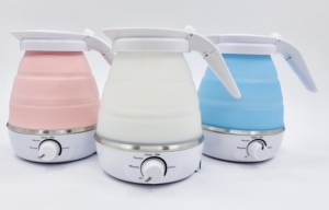 Foldable 600ml Silicone Stainless Steel Mini-<b>Kettle</b> Hot Water <b>Kettle</b> With <b>Temperature</b> <b>Control</b> Function for Home Kitchen Hotel Fo - Product Image 6
