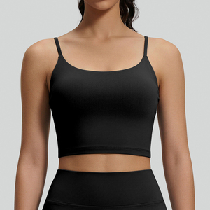 Reggiseno sportivo senza cuciture da donna con logo frontale, ad asciugatura rapida, traspirante, con <span class=keywords><strong>fascia</strong></span> ad alto sostegno per corsa, palestra ed esercizio fisico - Product Image 5