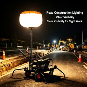 Lampe de chantier LED mobile sur trépied télescopique, personnalisable avec logo, pour extérieur, fabriquée en Chine - Product Image 5