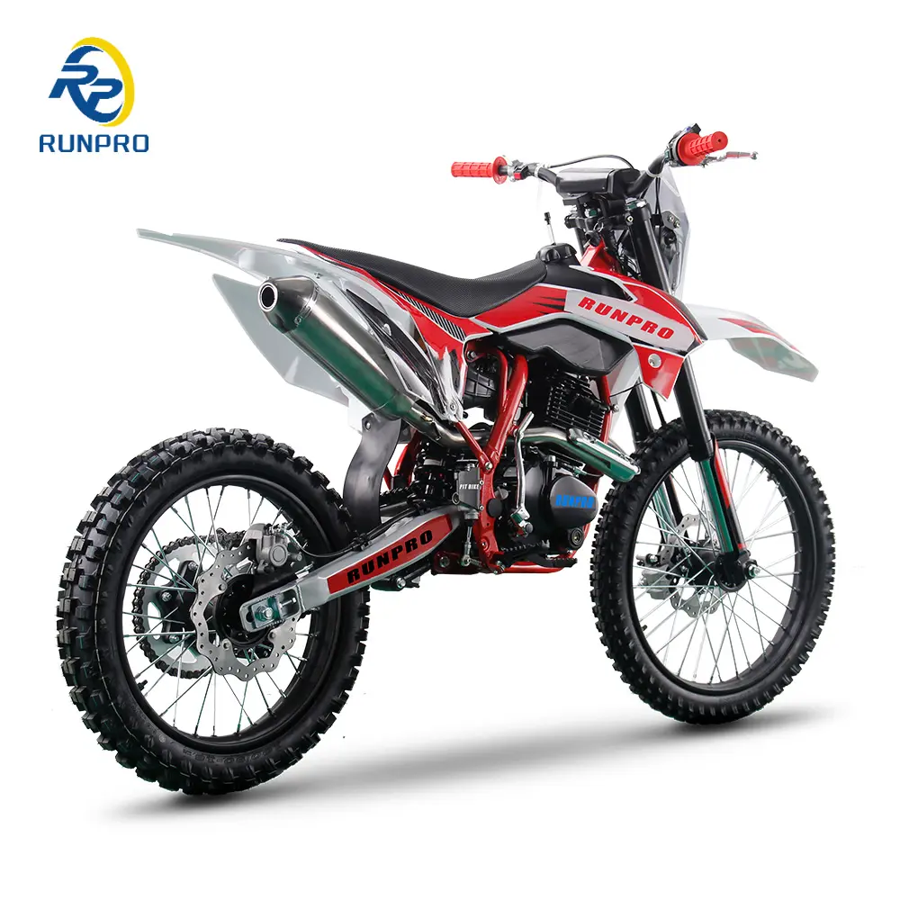 Motocross de gas RUNPRO, arranque eléctrico, 250cc, moto de cross todoterreno, neumático de motocicleta con 21 '18 ''para adulto