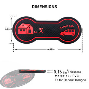 Sous-verre porte-gobelet pour Renault <span class=keywords><strong>Kangoo</strong></span> 2021- <span class=keywords><strong>2023</strong></span> Cup Pad Camry accessoires de voiture Tapis de tasse de voiture Rouge - Product Image 5