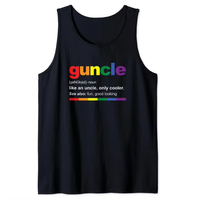 Drapeau LGBT T-shirt sans manches pour Gay Pride Month Transgender Rainbow Lesbian