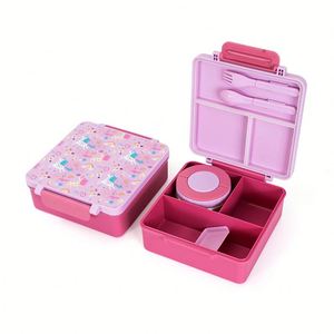 Leakproof Bento <b>Lunch</b> <b>Box</b> Toddler Food Container <b>with</b> 3-4 <b>Compartment</b> for School Girls Boys - Product Image 3