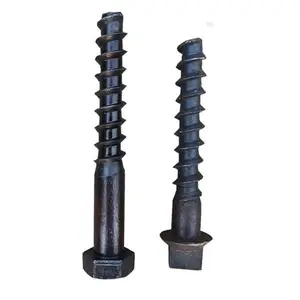 Concrete Sleeper railway fastener Rail Screw Spike China Supplier