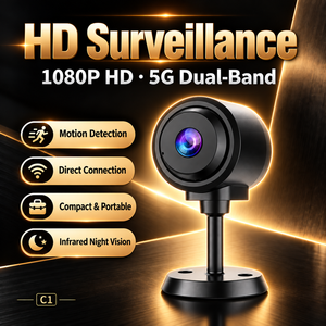 กล้องรักษาความปลอดภัย C8Mini WiFi 1MP, ดูอัลแบนด์ 2.4G&5G, การเชื่อมต่อออฟไลน์แบบฮอตสปอต 50M AP, ระบบมองเห็นกลางคืนด้วยอินฟราเรด, ระบบตรวจจับความเคลื่อนไหว - Product Image 5