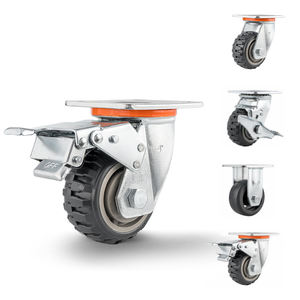 Preço fábrica Alta Capacidade De Carga Roda Do Rodízio Rodas Duráveis Rodízios Pesados Roda <span class=keywords><strong>Caster</strong></span> <span class=keywords><strong>Industrial</strong></span> Preta - Product Image 1