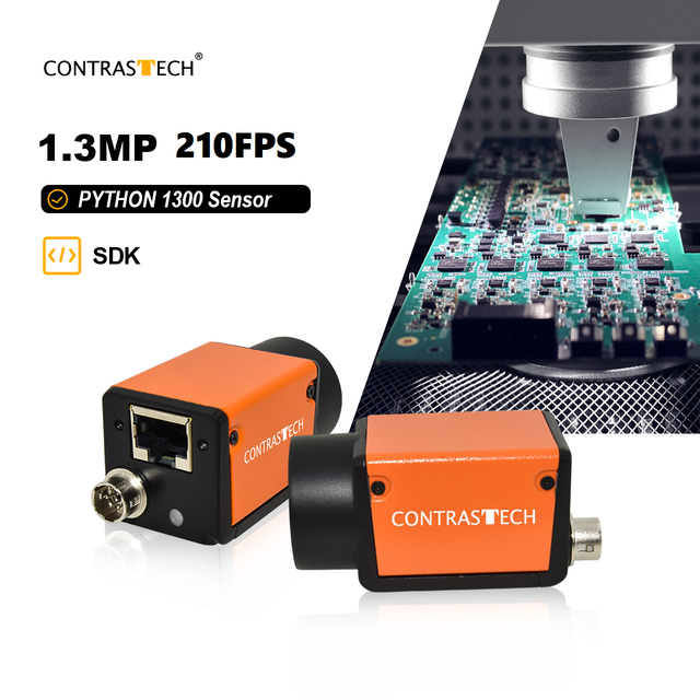 High Frame Rate 1.3MP Industrial Camera 1000fps 1666fps with Global Shutter for Ball Track for Machine Vision Applications