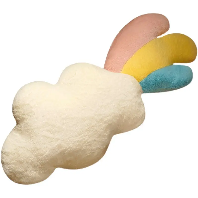 CE/ASTM OEM Wholesale Cartoon Plush Rainbow/Cloud/Star Cushion Toys Customized Stuffed Pillow For Kids Gift 2024 Trending Toys