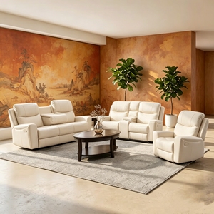 6 Position Adjustable Soft Air Leather Chesterfield Recliner <b>Sofa</b> Set Easy To Clean <b>For</b> Modern Living Room Home Furniture - Product Image 5