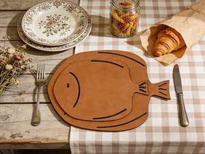 เขียงรูปทรงปลา ทำจากไม้คอมโพสิตน้ำหนักเบา ปลอดสาร BPA เขียงบาง ล้างในเครื่องล้างจานได้ สำหรับใช้ในครัว - Product Image 4