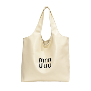 Bolso Tote de Piel Sintética para Mujer, Estilo Moderno, con Cierre de Cremallera, Diseño con Letras, Portátil, Elegante, con Doble Asa, de Poliéster - Product Image 1