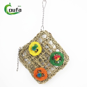 ของเล่นนกทำจากหญ้าทะเลธรรมชาติ ของเล่นแขวนสำหรับนกแก้ว ของเล่นเคี้ยวสำหรับนกค๊อกคาโต นกเลอเรคีต นกพาราคีต - Product Image 5