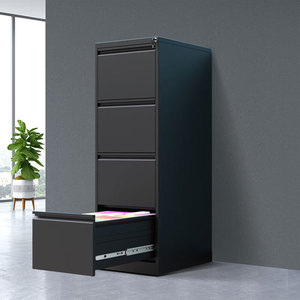 Carpetas colgantes de tamaño A4 para documentos modernos, cerradura de llave, muebles de almacenamiento para el hogar, oficina, escuela, archivador de Metal Vertical de acero, 4 cajones - Product Image 1