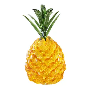 Years Crystal glass Pineapple model for small ornament decoration in living room R-0926