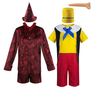 Disfraz de Pinocchio para niños, traje para actuación en escenario de Halloween con accesorio de nariz larga, talla Xs a Xxxl - Product Image 1