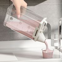 Boîte de rangement pour lessive en poudre, grand pot de gel lessive domestique, conteneur de lessive en poudre pour tambour de machine à laver, boîte de rangement transparente de bureau