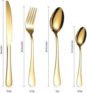 304 Western Steak Knife Fork Spoon Thickened Stainless Steel Modern Design for Home Tea <b>Camping</b> Restaurants Hotels - Product Image 4