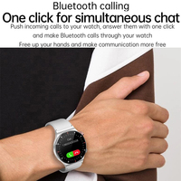 Montre intelligente HD unisexe, charge magnétique, boîtier en acier inoxydable et plastique, répondre aux appels, boussole, multiples fonctions sportives - Pour hommes et femmes