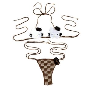 Traje de Baño Personalizado de Moda para Mujer, Bikini Estampado a Cuadros, Venta al por Mayor, Traje de Baño de Diseñador - Product Image 6