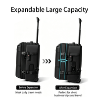 Ransel Perjalanan Kompresi Vakum yang Dapat Diperluas, Tahan Air, dengan Kompartemen Laptop dan Pengisian Daya USB, Kapasitas Besar untuk Bisnis, Hiking, dan Aktivitas Luar Ruangan