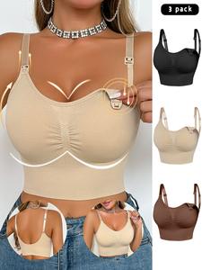 Soutien-Gorge d'Allaitement Mains Libres à Ouverture Frontale Confortable, Lingerie de Maternité Respirante pour Femmes Enceintes en Gros - Product Image 2