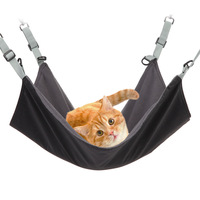 Hamac pour animaux de compagnie réversible en gros, hamac suspendu en peluche douce pour chat, accessoires pour cage à rats, pour chiot, chien, chaton, petits animaux