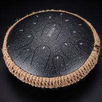 2021 New Steel Tongue Drum 13 Inch 15 Tone Tank Drum Percussion Hanging Drum D Blue