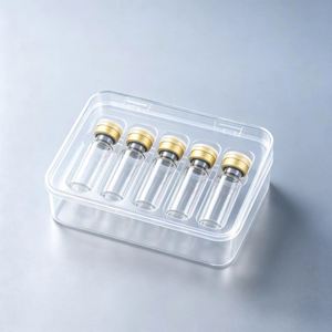 FX Custom Clear PP Vial Rack 3ml Lab Sample <b>Bottle</b> Tray, Shockproof Compartment Container for Lyophilized Powder Vials - Product Image 2