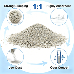 ODM OPM Küçük Parçacıklı Top Şeklinde Toksik Olmayan Kirlilik İçermeyen Yapışmaz Havuz Tozsuz Renkli Bentonit Kedi Kumu 5kg - Product Image 4