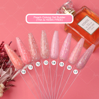 Gel constructeur de paillettes Hema Free, Acrygel professionnel, Gel de construction scintillant rose, Produits de beauté pour femmes