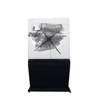Affichage publicitaire de magasin intérieur 100cm Ventilateur holographique 3D Led Hologramme Ventilateur transparent Vitrine d'affichage