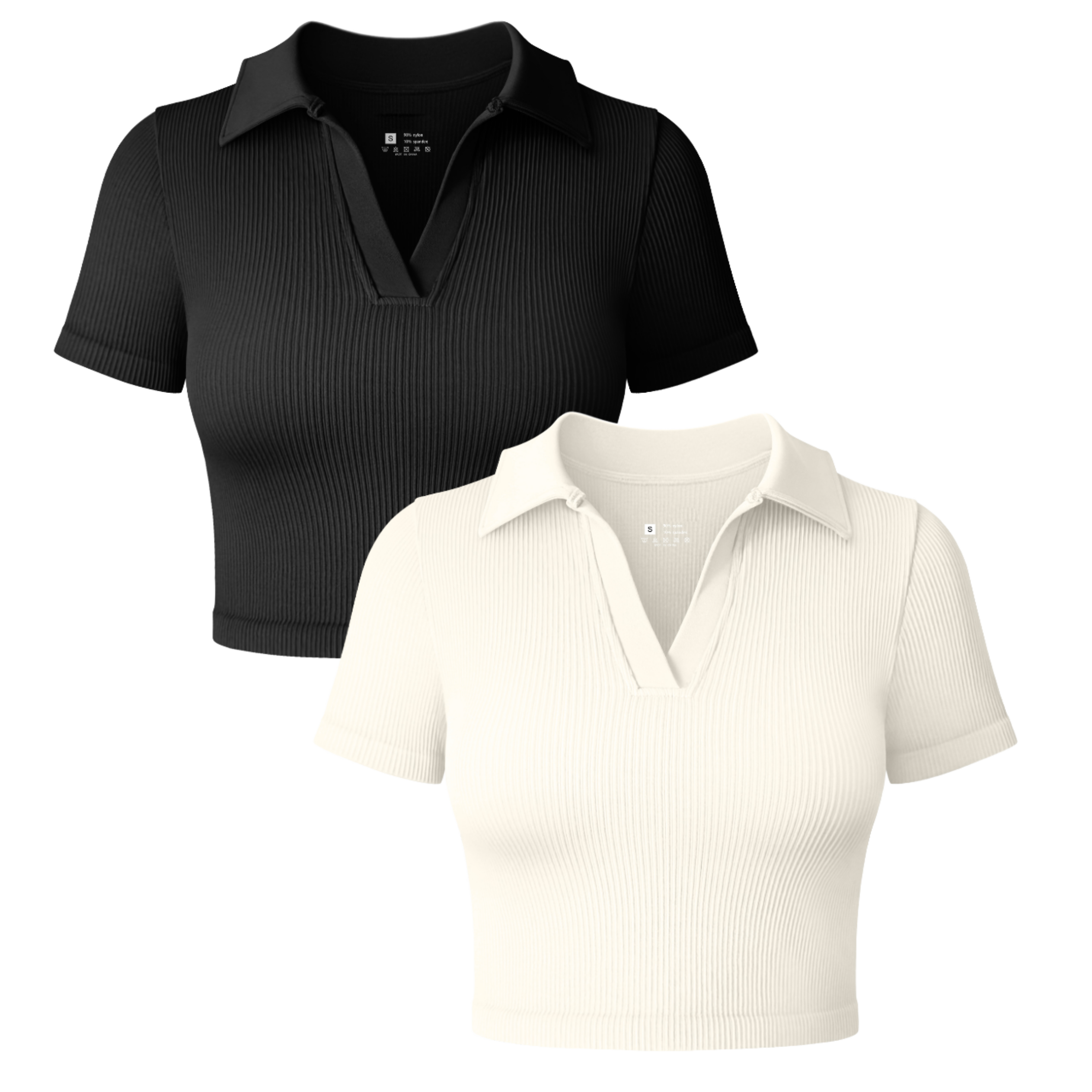 High Quality Breathable V-neck Ribbed Short Sleeved Active Stretch Skinny Fit Women's Fitness Yoga Top
