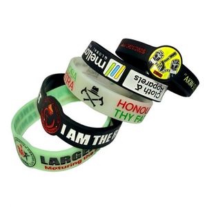 Bracelet en silicone personnalisé avec logo, bracelet en caoutchouc injecté d'encre, pour cadeaux promotionnels - Product Image 2