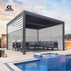 Pérgola Moderna de Aluminio para Exteriores con Persianas Eléctricas Impermeables, Gazebo Independiente para Jardín, Balcón y Terraza - Product Image 6