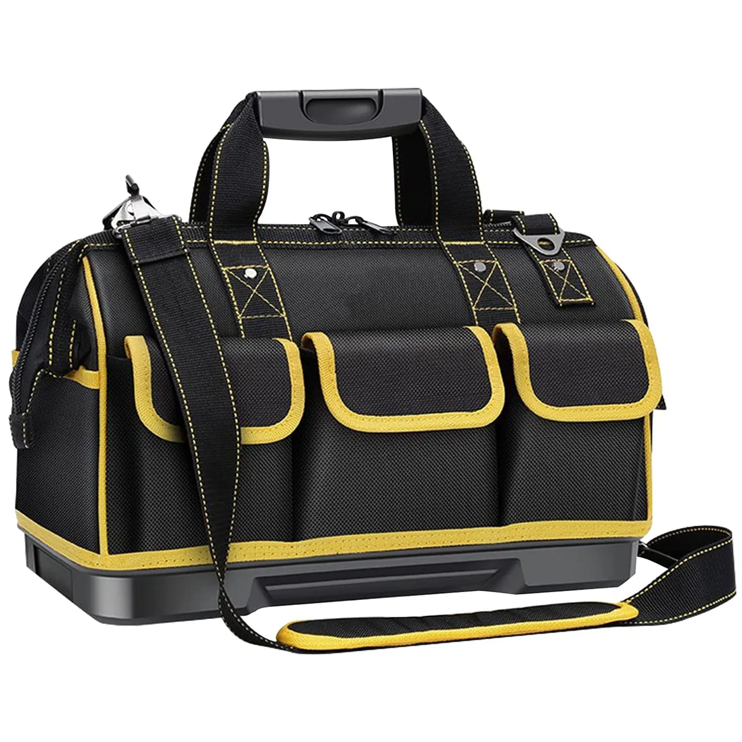 Oem 핸드백 다기능 수리 캔버스 대형 두꺼운 도구 가방 어깨 전기 가방 플라스틱 하단 도구 가방